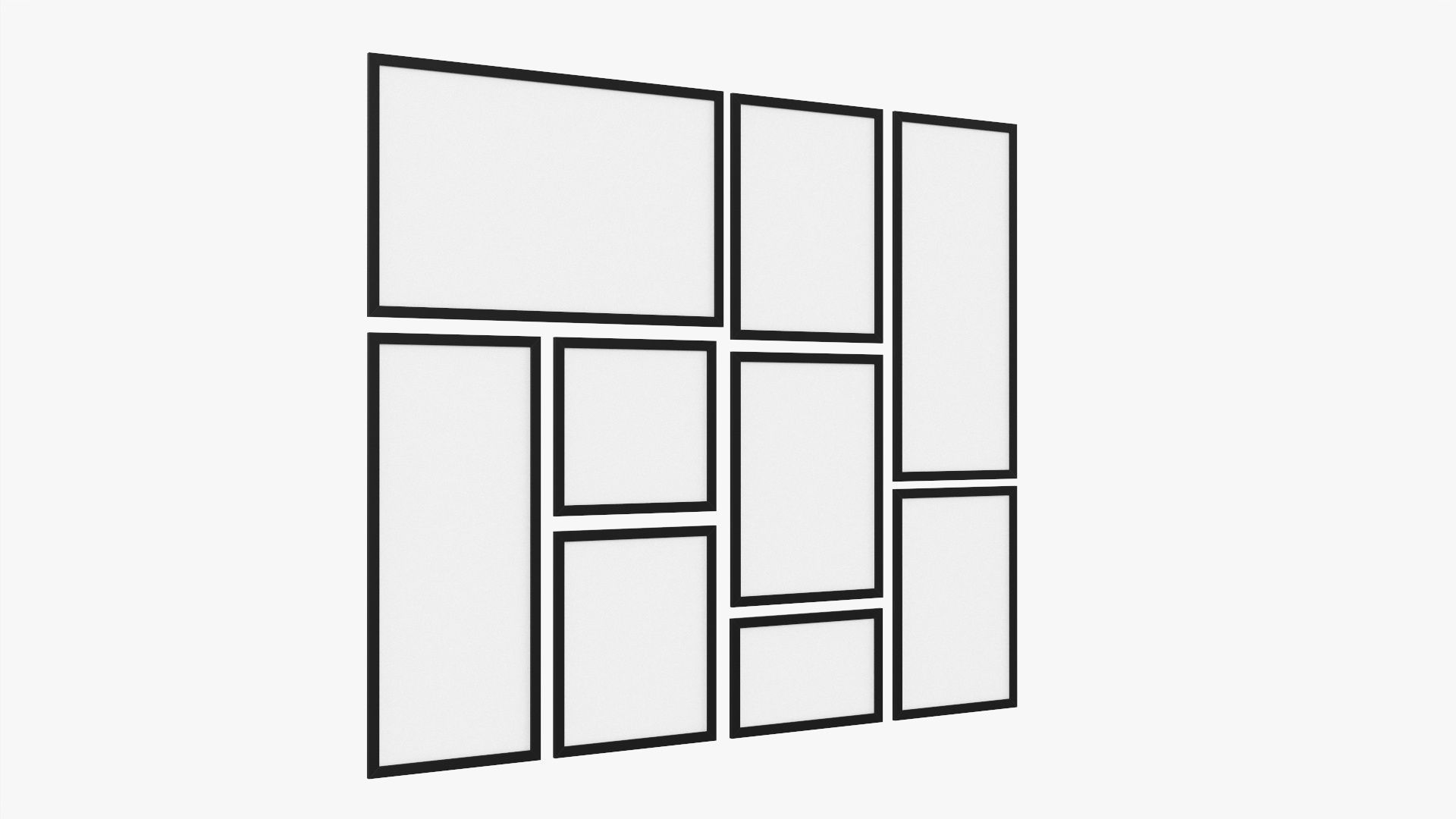 Picture frame set 02 3D model_2