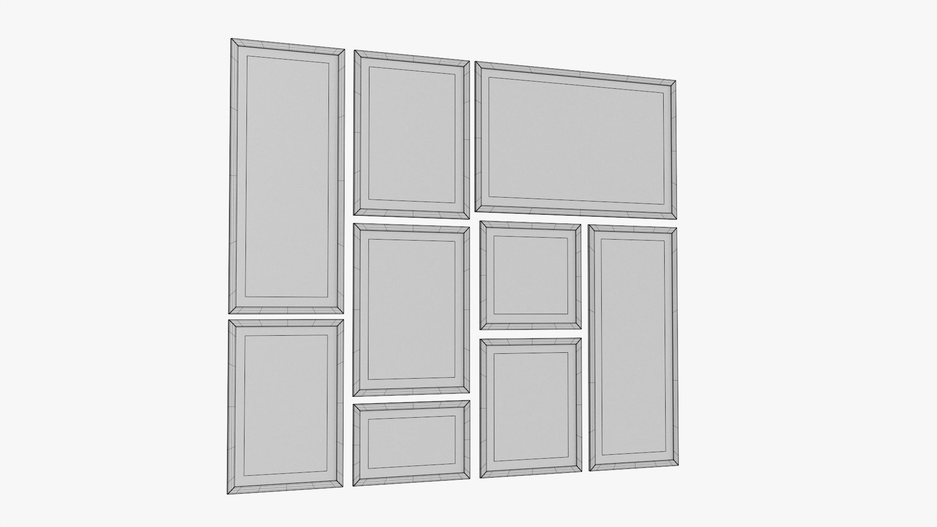Picture frame set 02 3D model_4