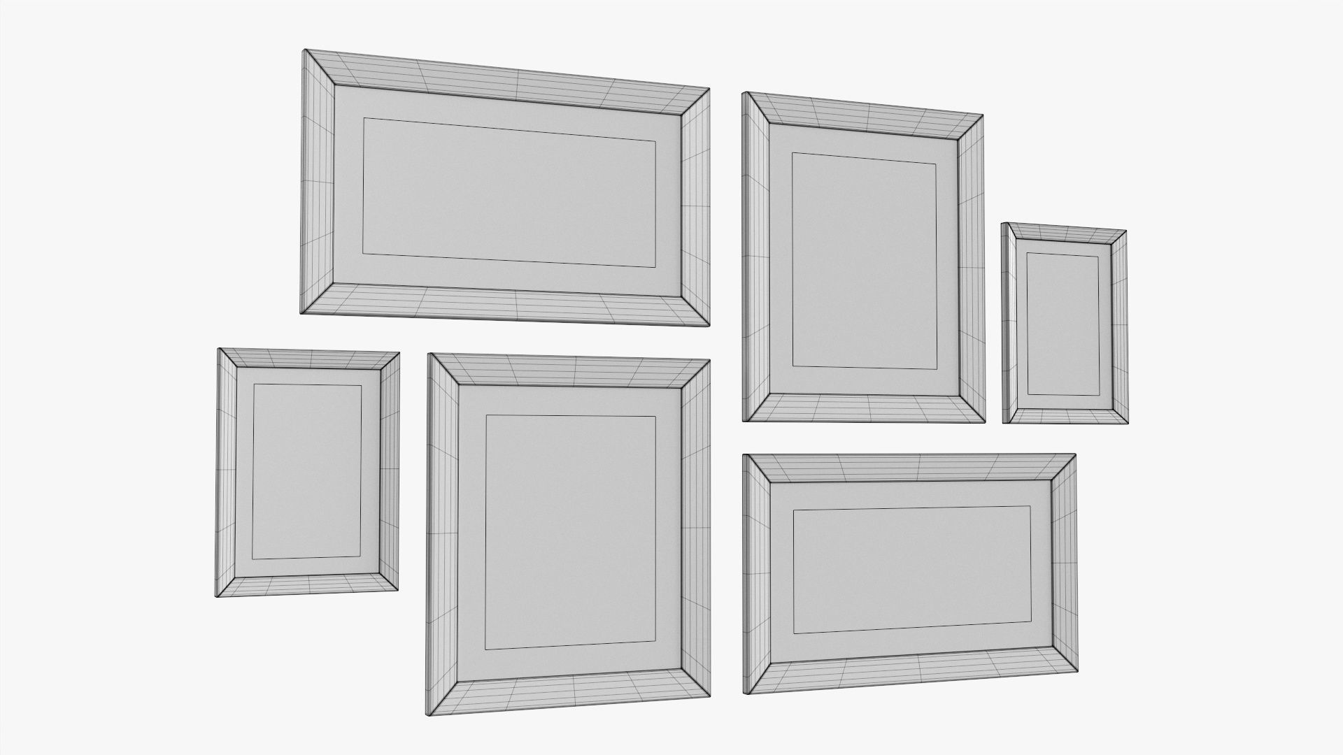 Picture frame set 03 3D model_4