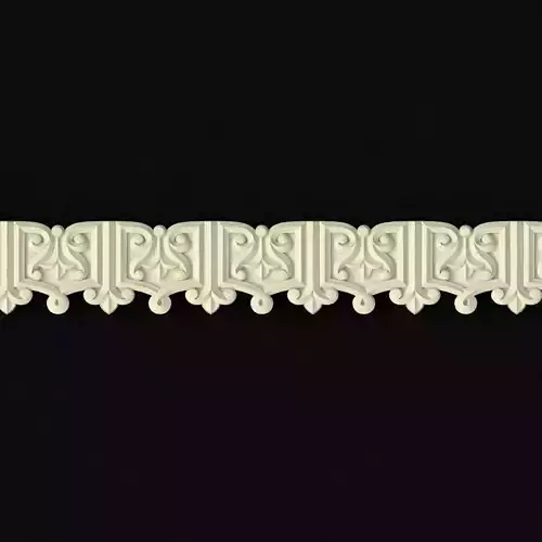 carved baguette 3D model