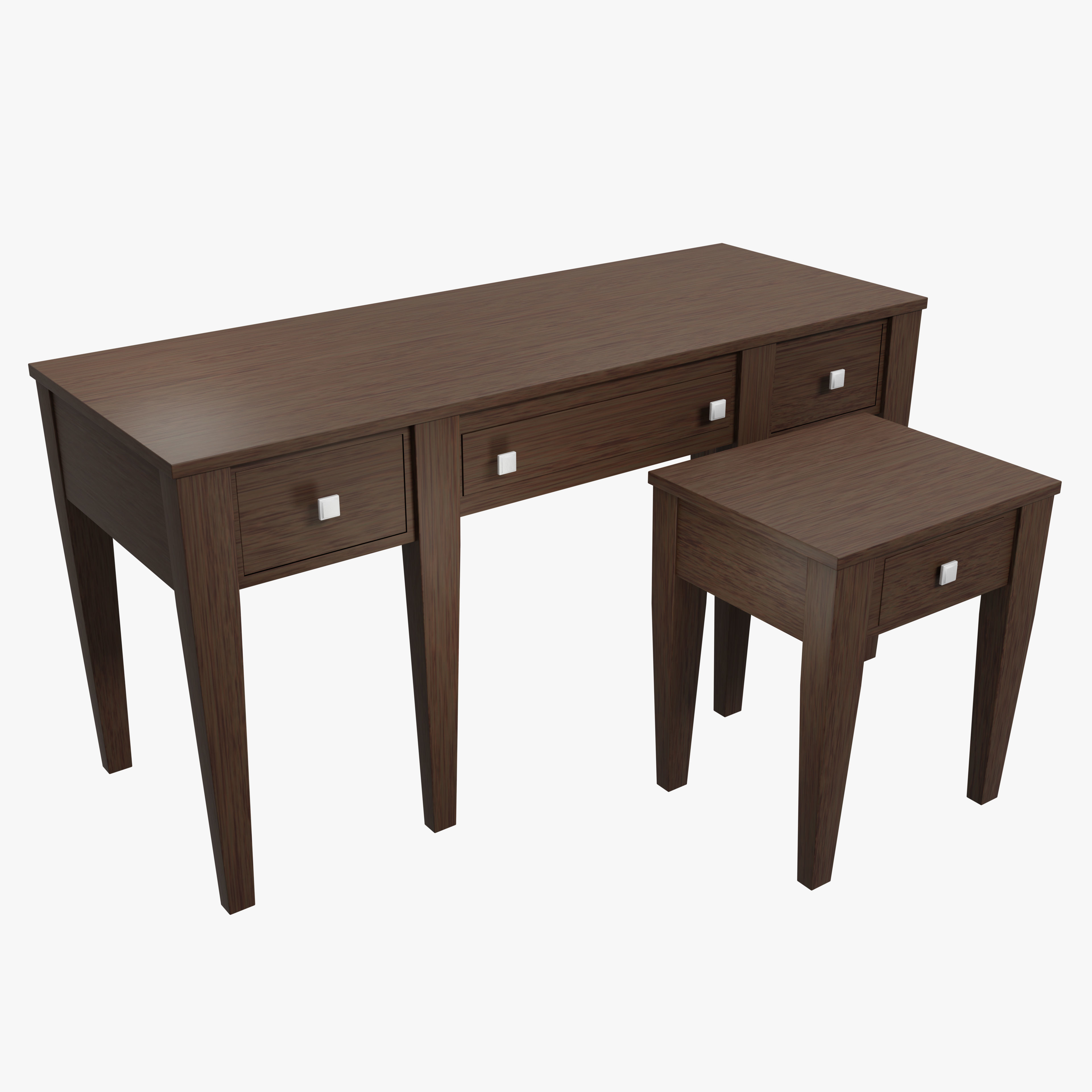 Prairie Style American Sofa and End Table 3D model_4