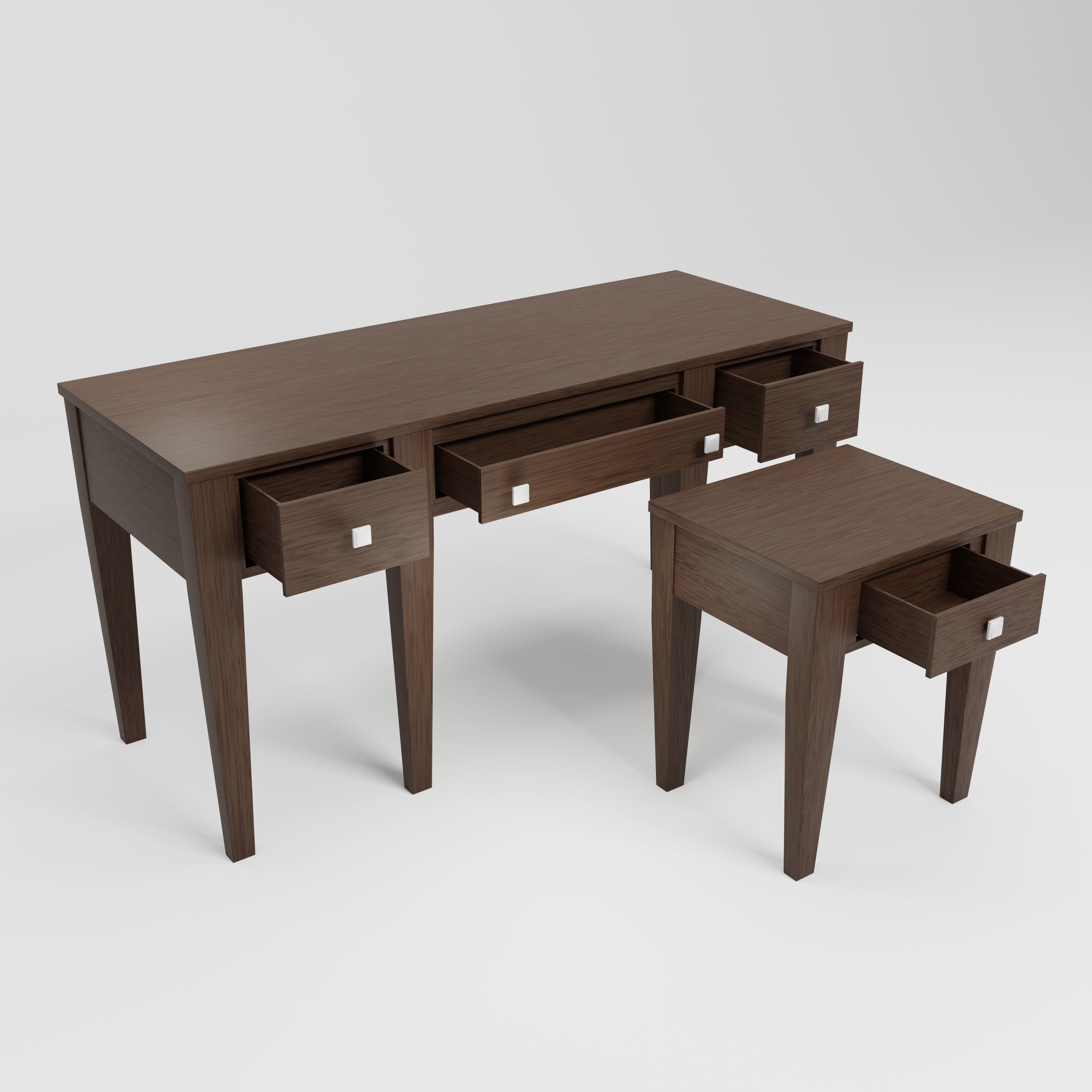 Prairie Style American Sofa and End Table 3D model_3