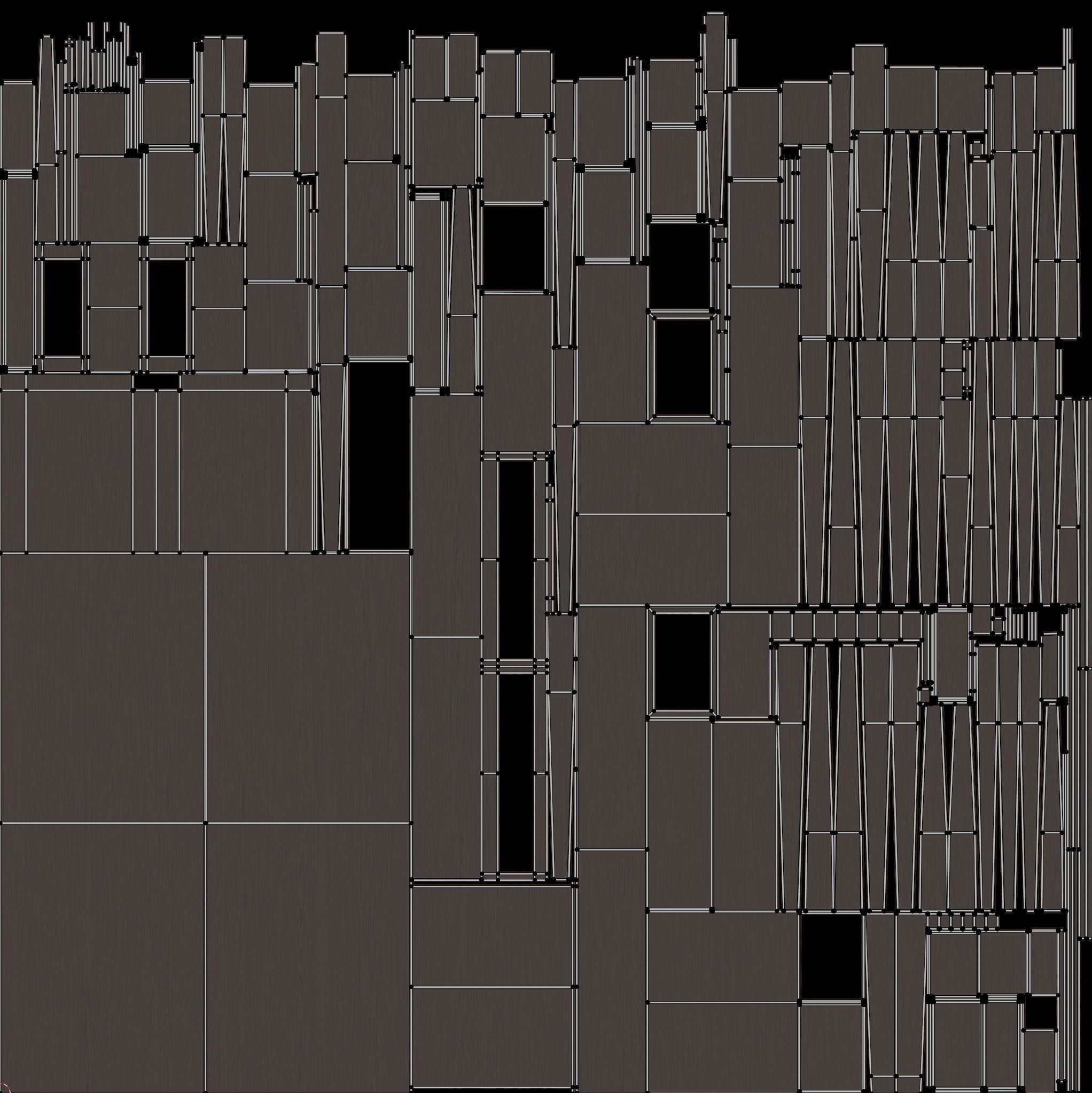 Prairie Style American Sofa and End Table 3D model_20