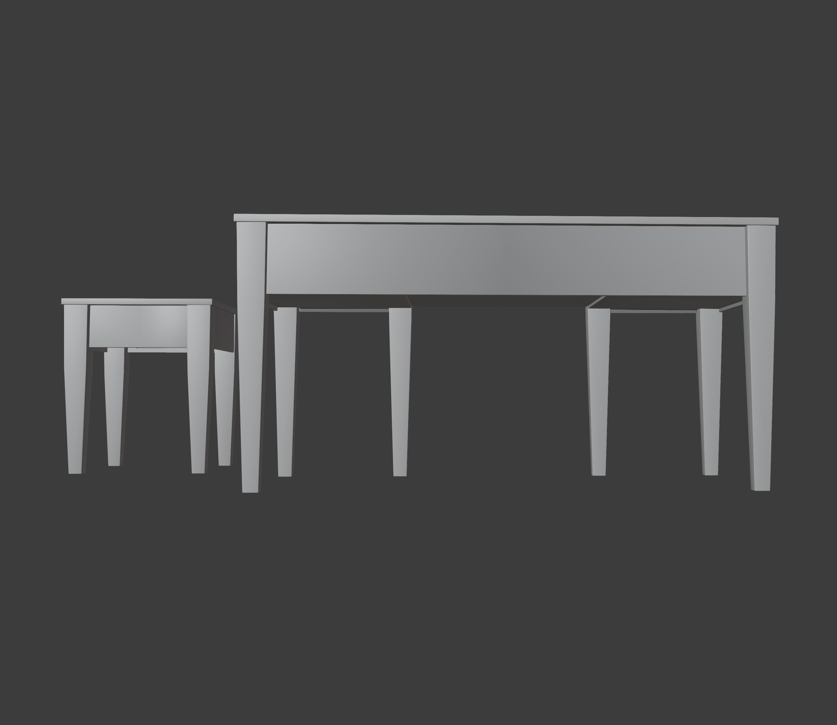 Prairie Style American Sofa and End Table 3D model_17