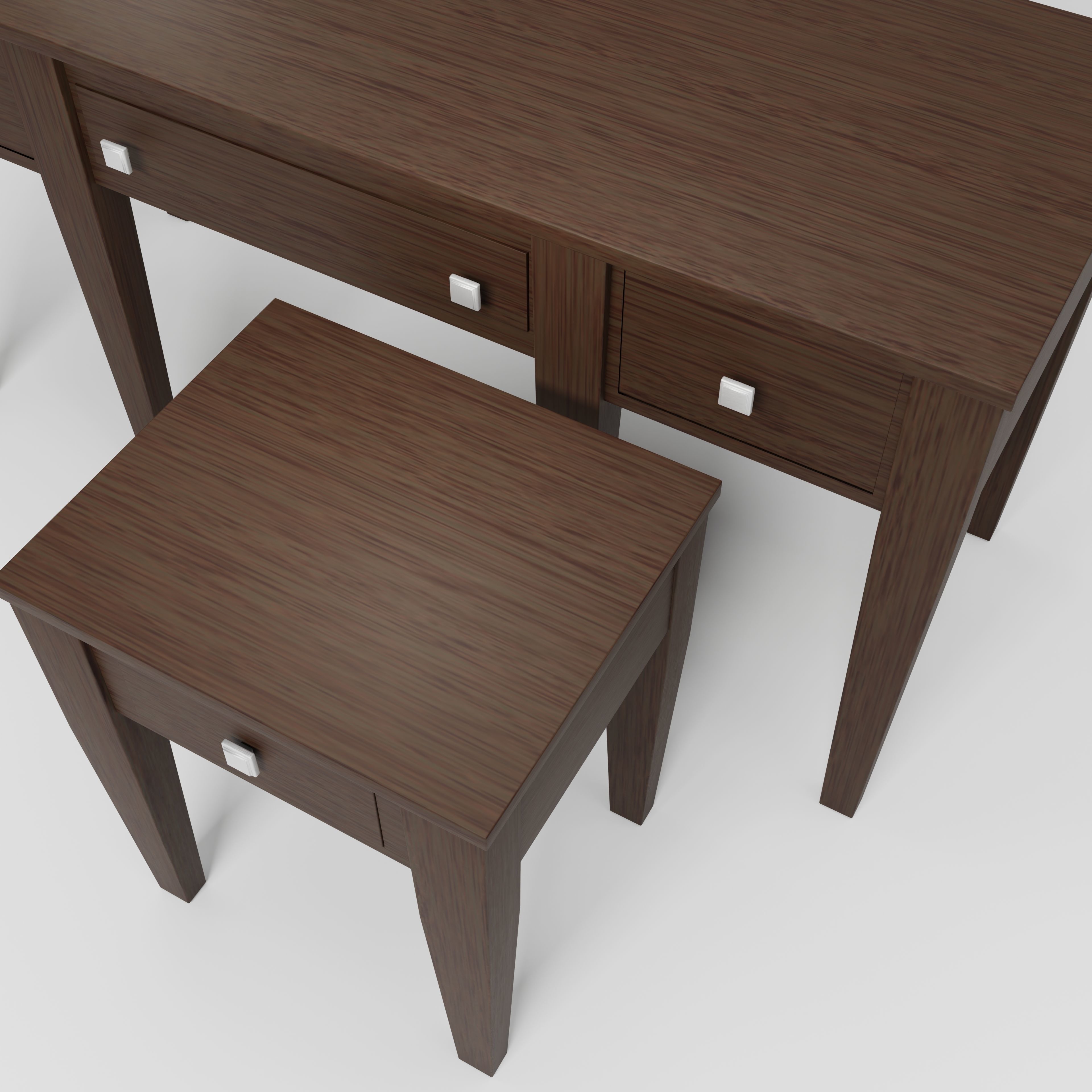 Prairie Style American Sofa and End Table 3D model_5