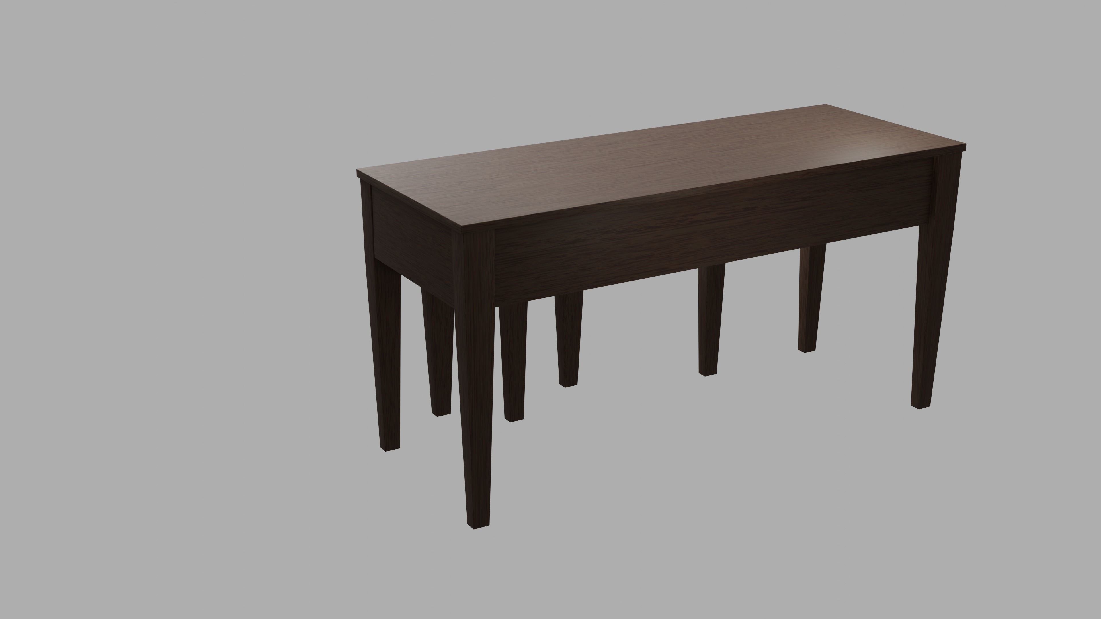Prairie Style American Sofa and End Table 3D model_25