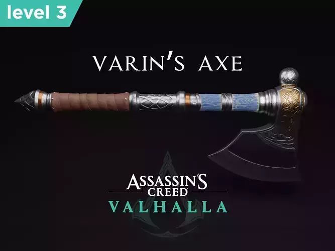 Valhalla Varin axe level 3 3D print model