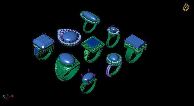 The best models of jewelry and gold 3D model