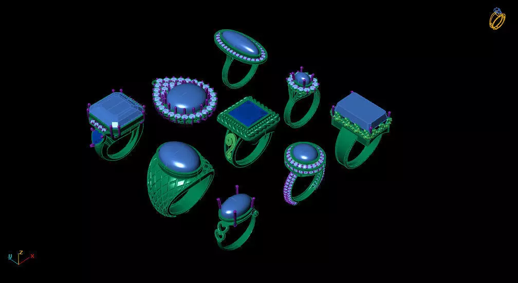 The best models of jewelry and gold 3D model