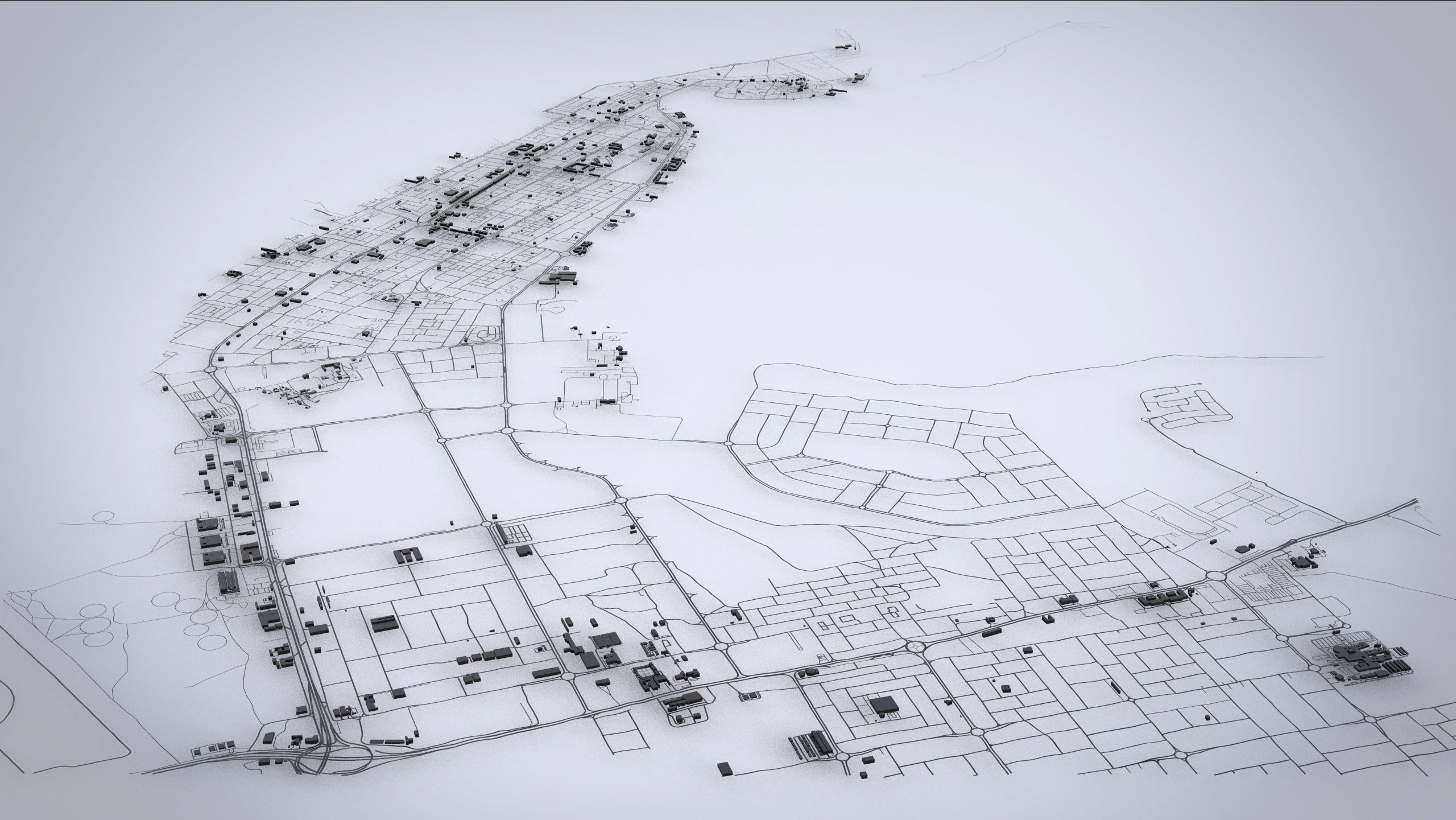 Cityscape Umm al-Qaiwain United Arab Emirates 3D model_16