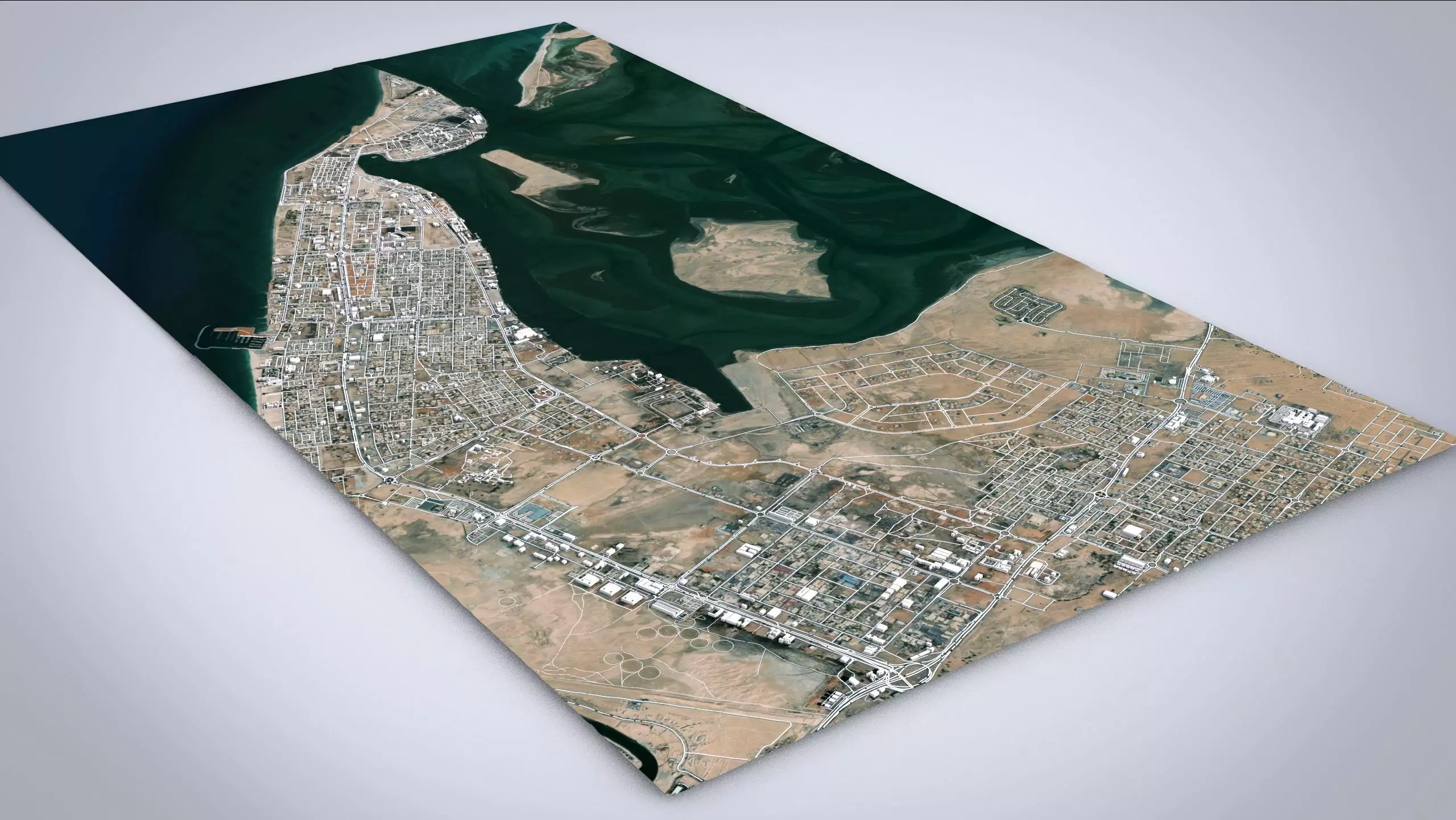 Cityscape Umm al-Qaiwain United Arab Emirates 3D model_0