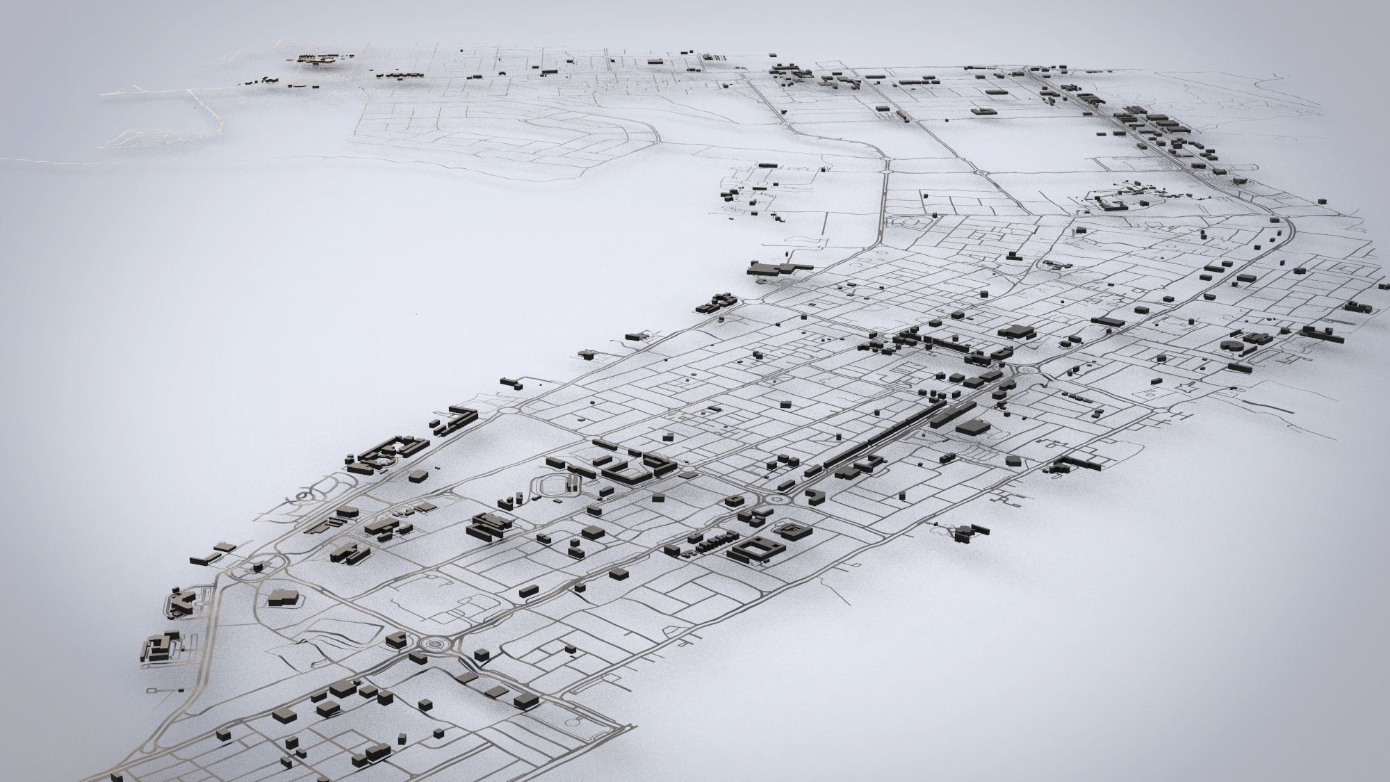 Cityscape Umm al-Qaiwain United Arab Emirates 3D model_14