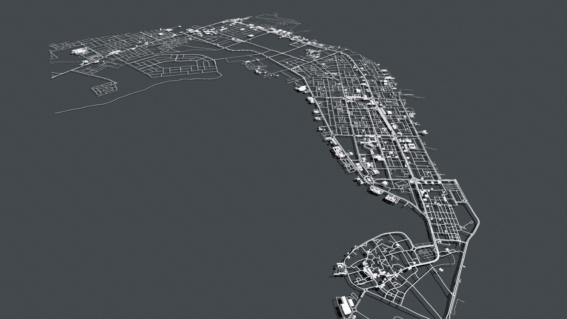 Cityscape Umm al-Qaiwain United Arab Emirates 3D model_2