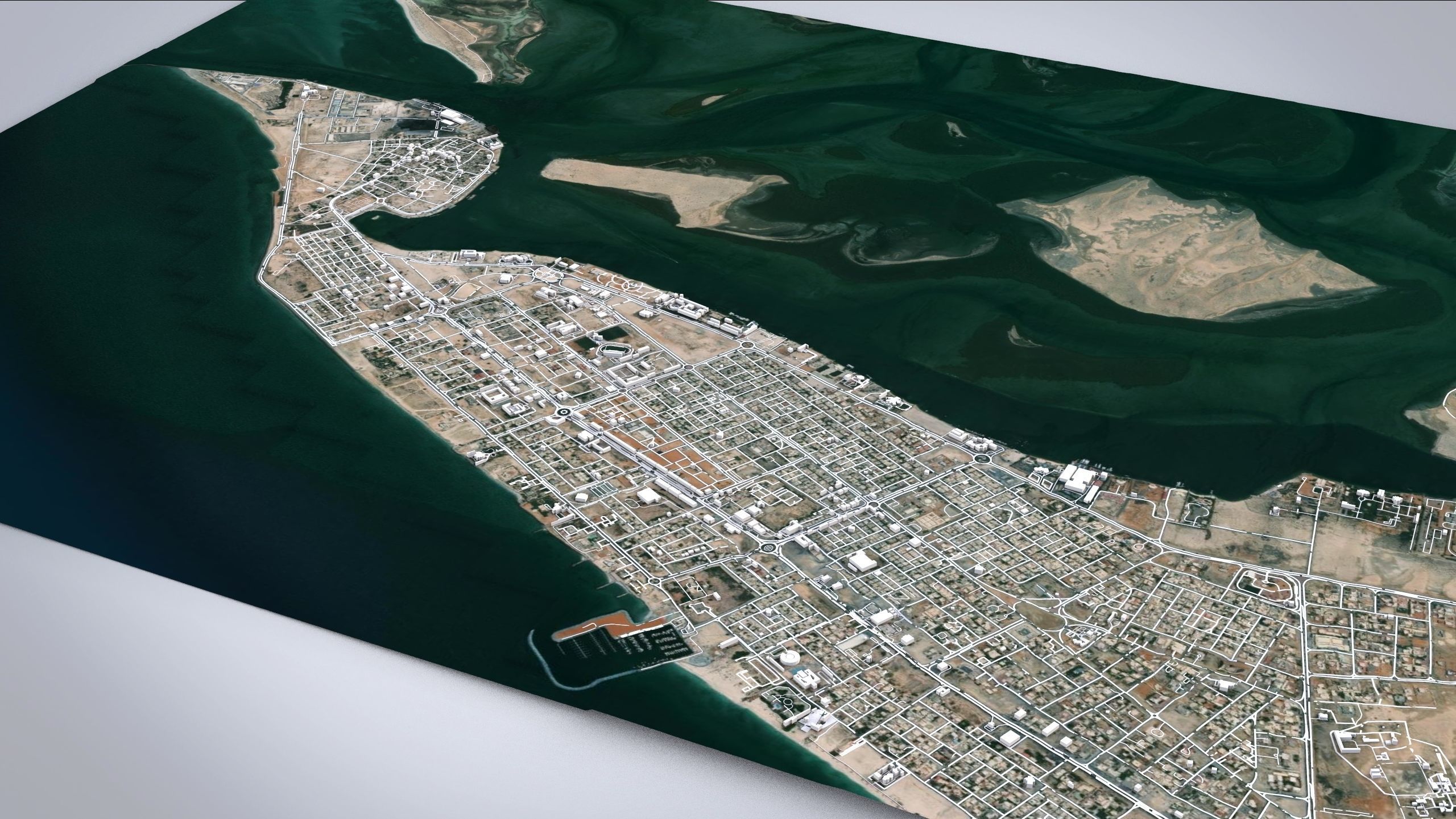 Cityscape Umm al-Qaiwain United Arab Emirates 3D model_15