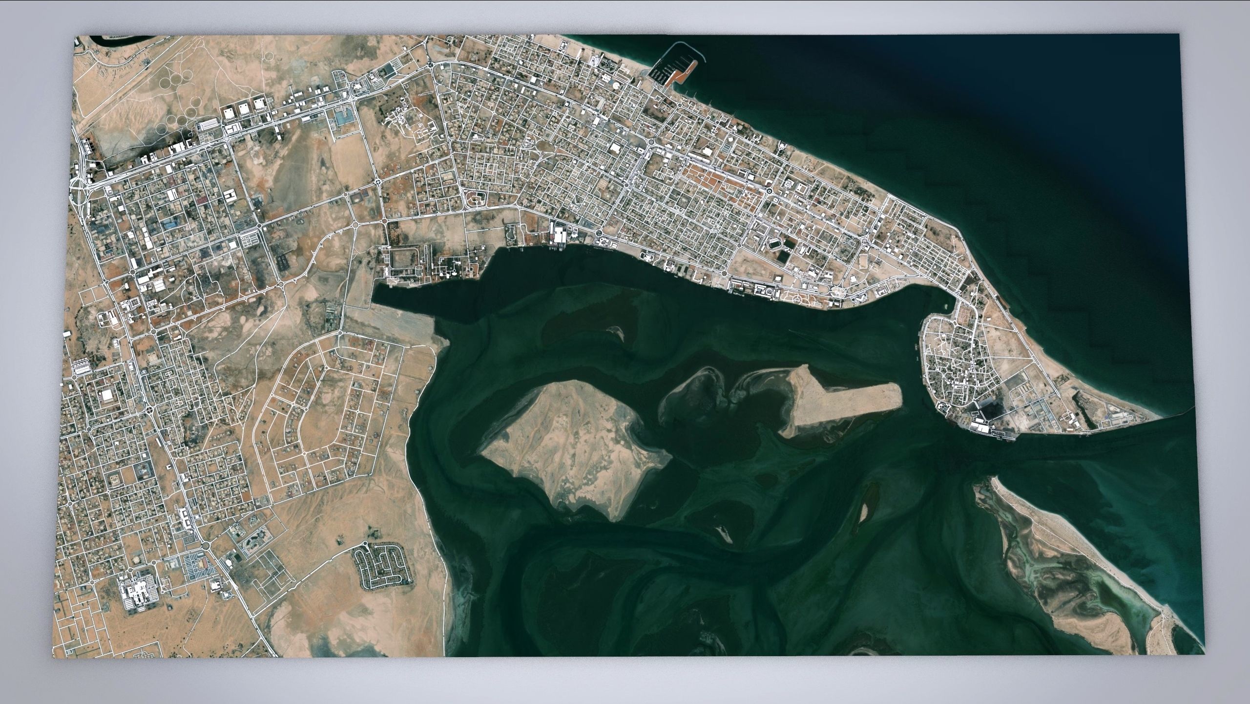 Cityscape Umm al-Qaiwain United Arab Emirates 3D model_8