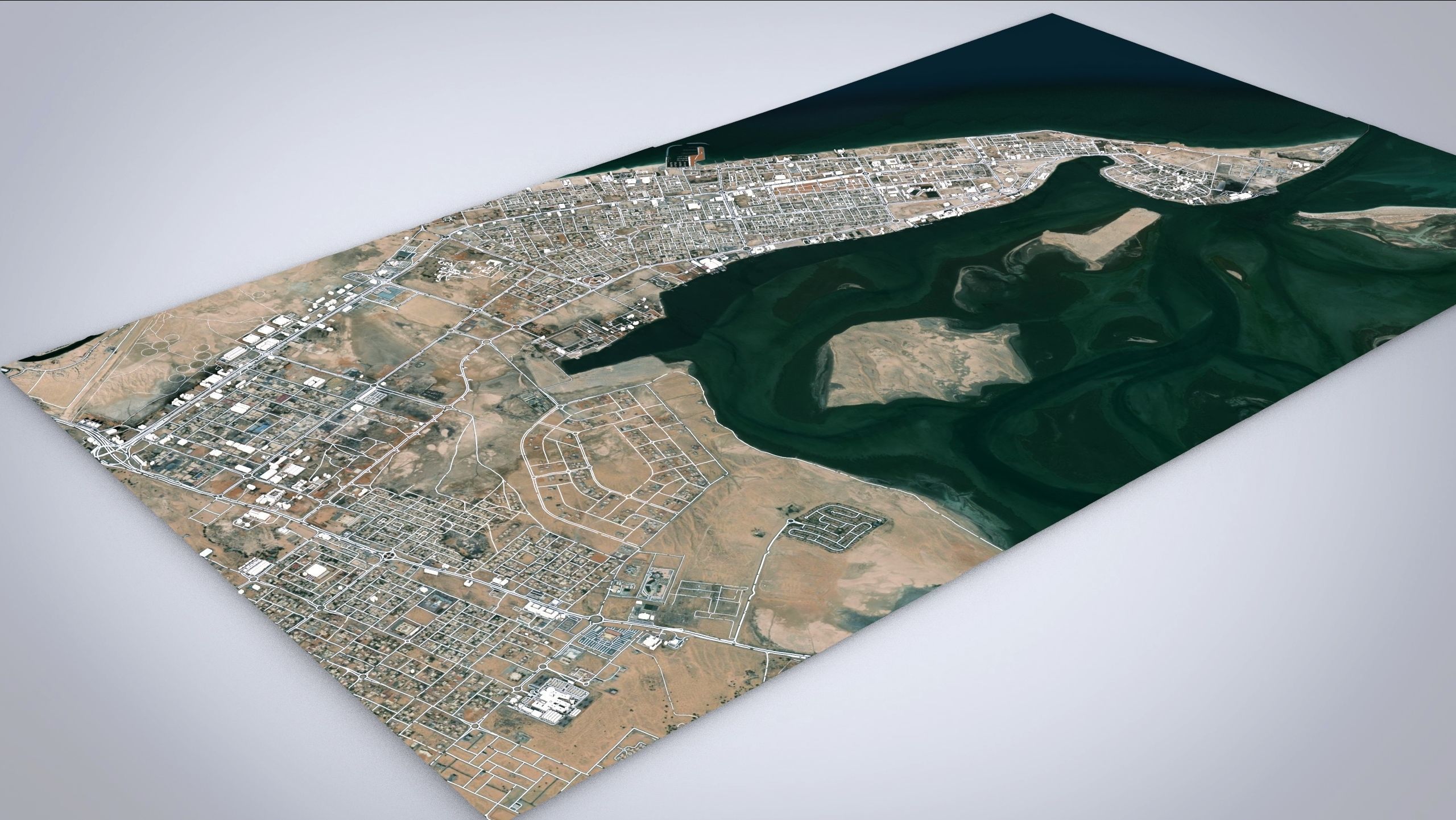 Cityscape Umm al-Qaiwain United Arab Emirates 3D model_13