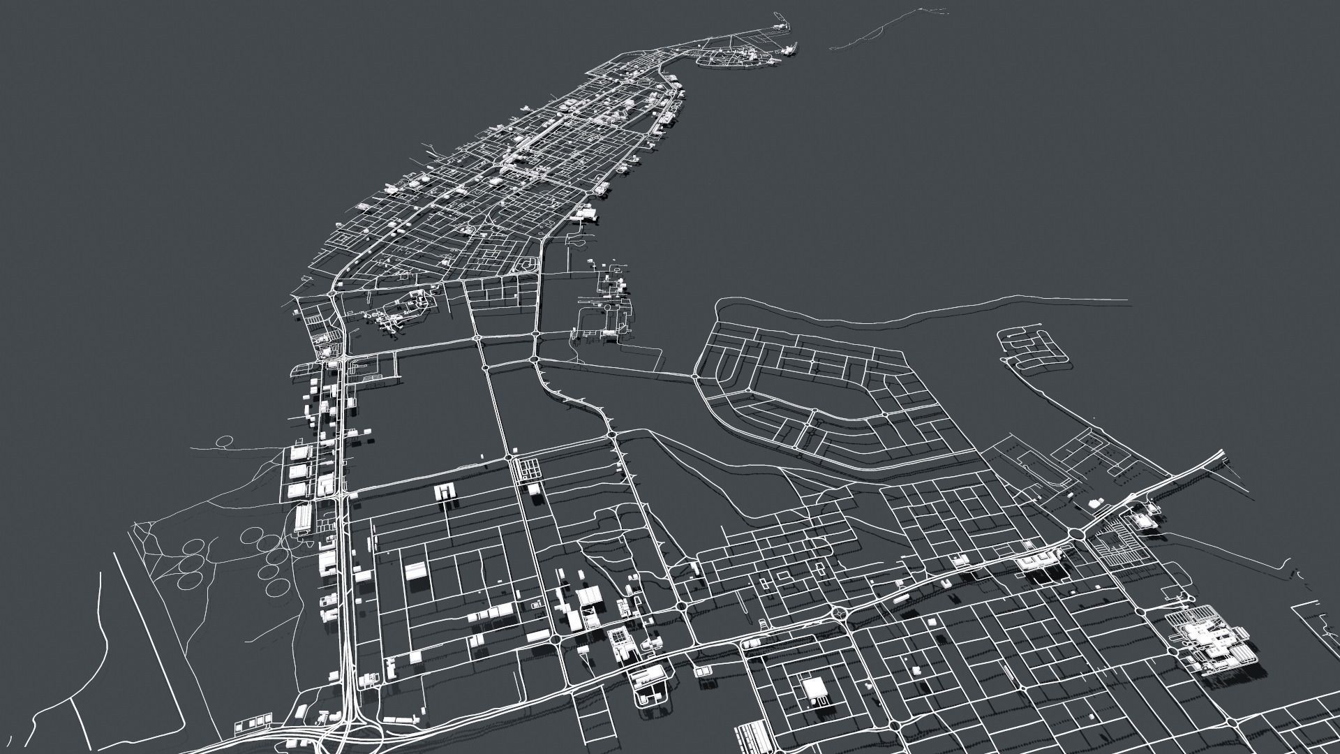 Cityscape Umm al-Qaiwain United Arab Emirates 3D model_6