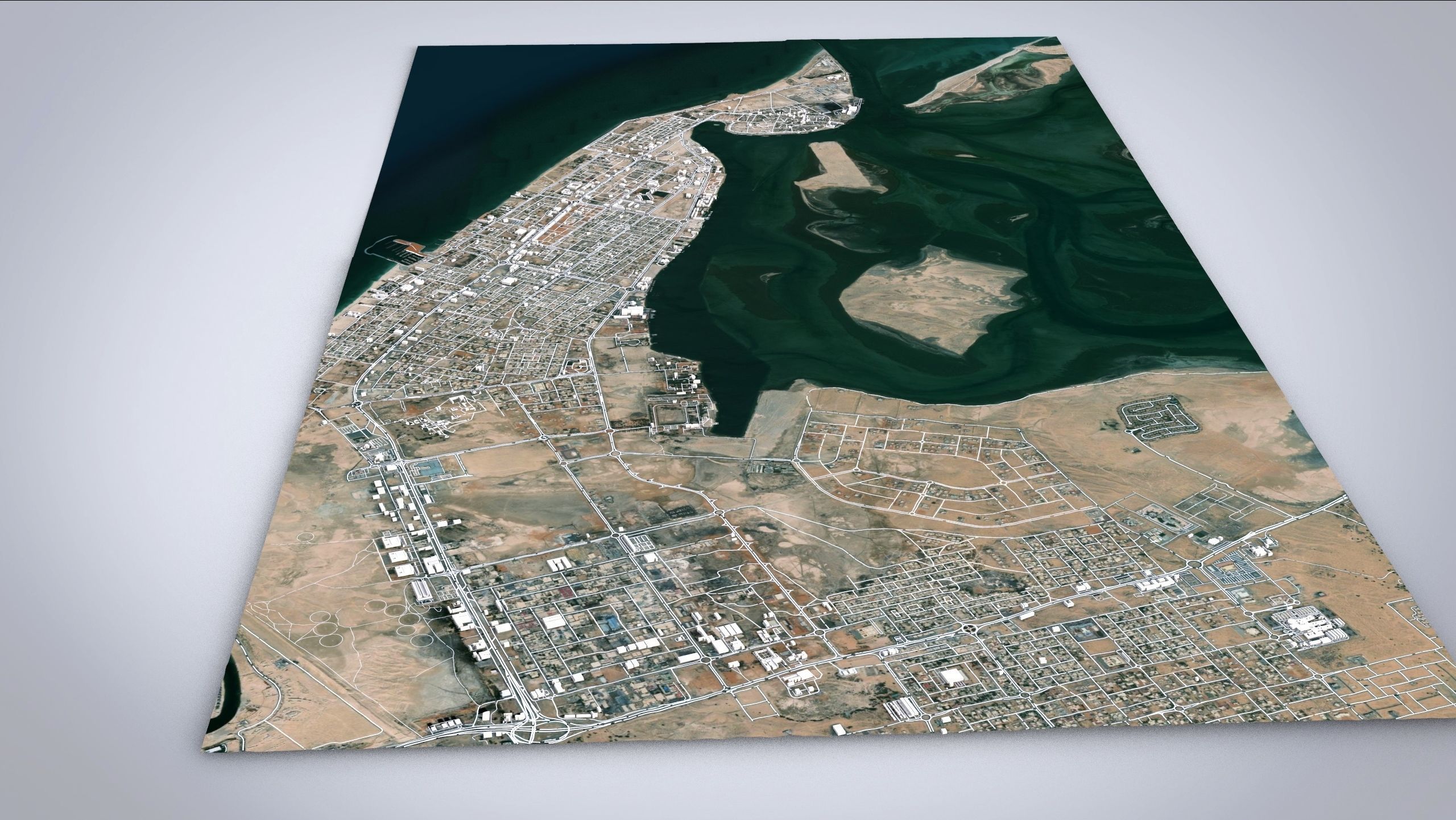 Cityscape Umm al-Qaiwain United Arab Emirates 3D model_10