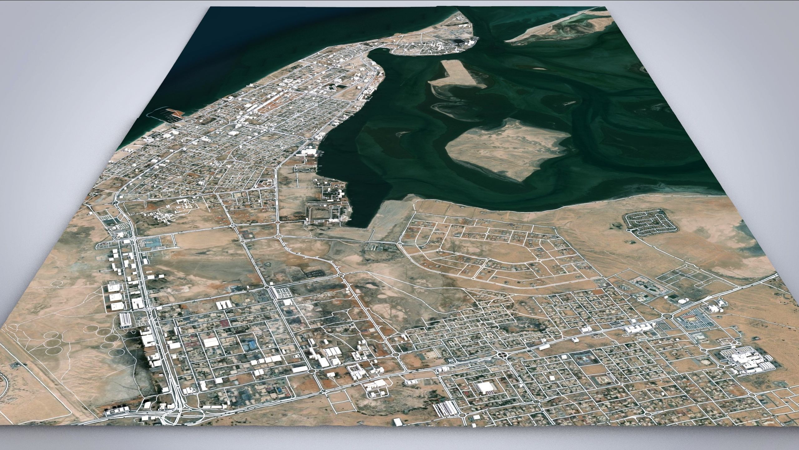 Cityscape Umm al-Qaiwain United Arab Emirates 3D model_3