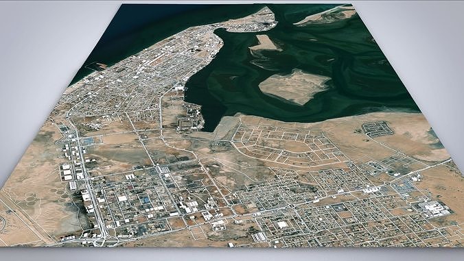 Cityscape Umm al-Qaiwain United Arab Emirates 3D model 3