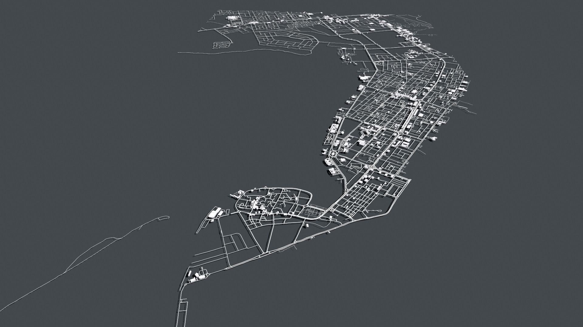 Cityscape Umm al-Qaiwain United Arab Emirates 3D model_4