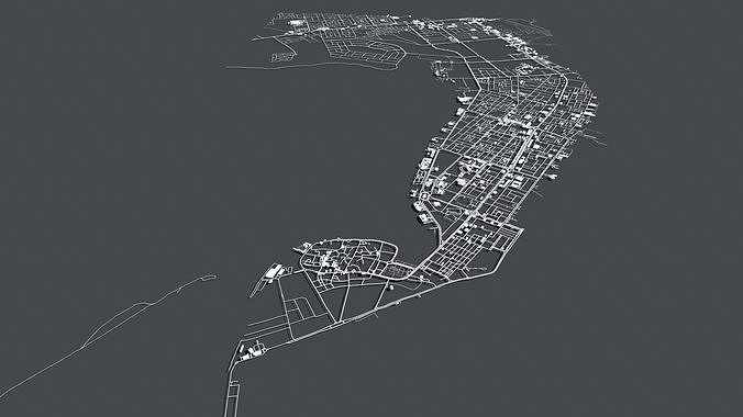 Cityscape Umm al-Qaiwain United Arab Emirates 3D model 4