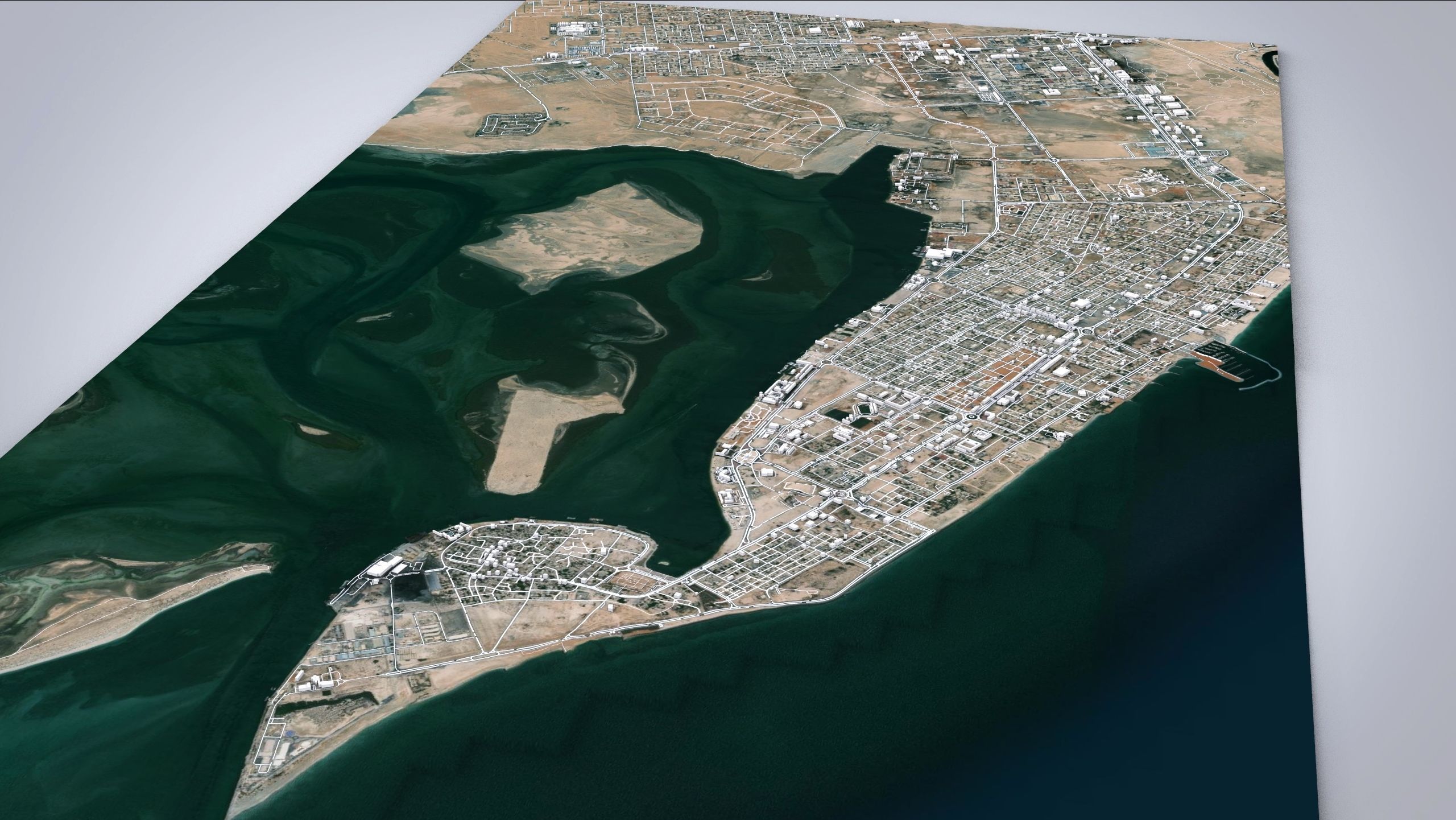 Cityscape Umm al-Qaiwain United Arab Emirates 3D model_12