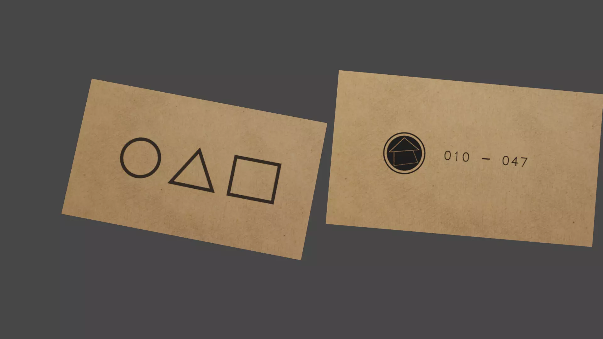 Squid Game card Low-poly 3D model_0