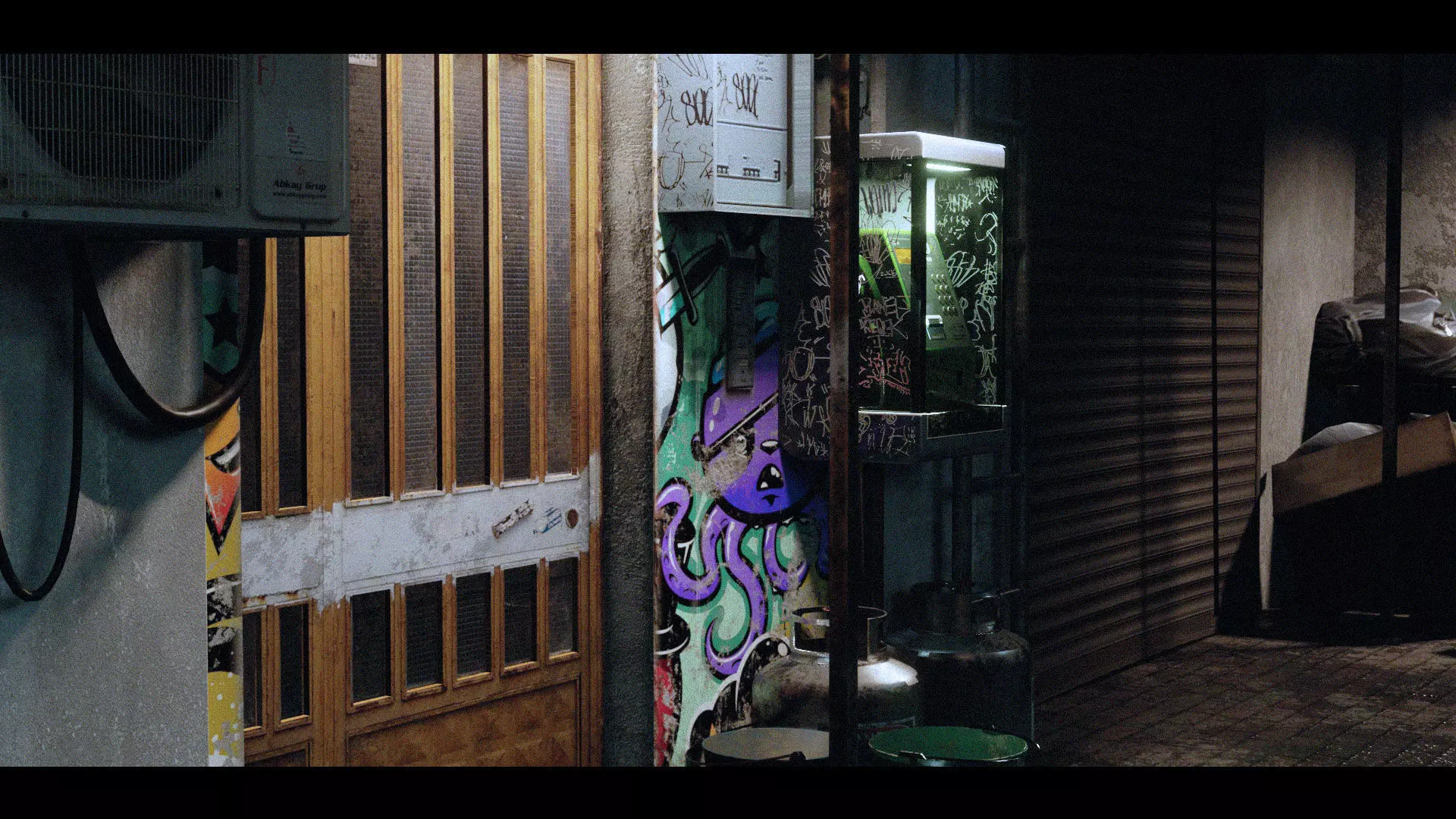 Cyberpunk Abandoned Street 3D model_0