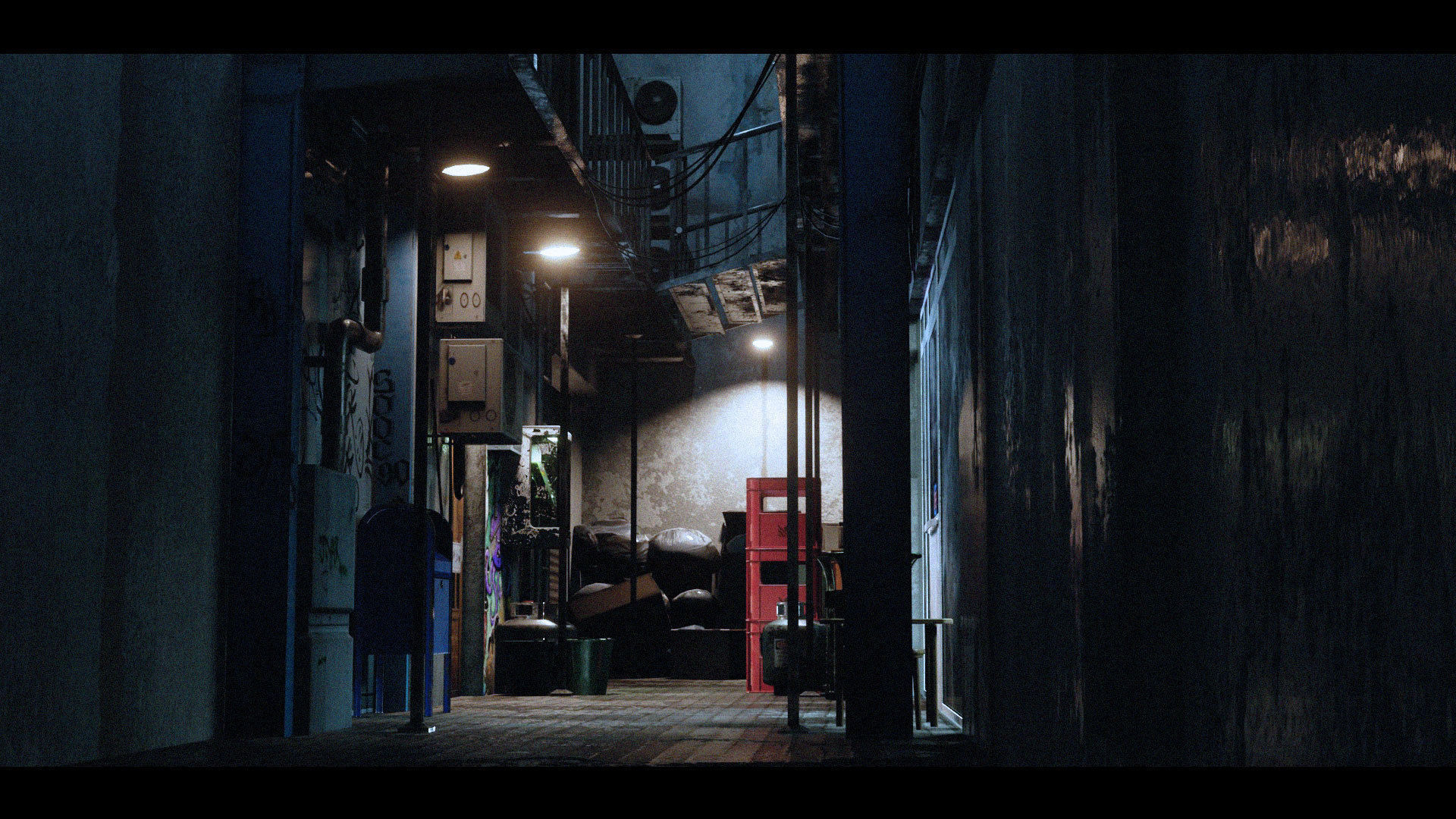 Cyberpunk Abandoned Street 3D model_21