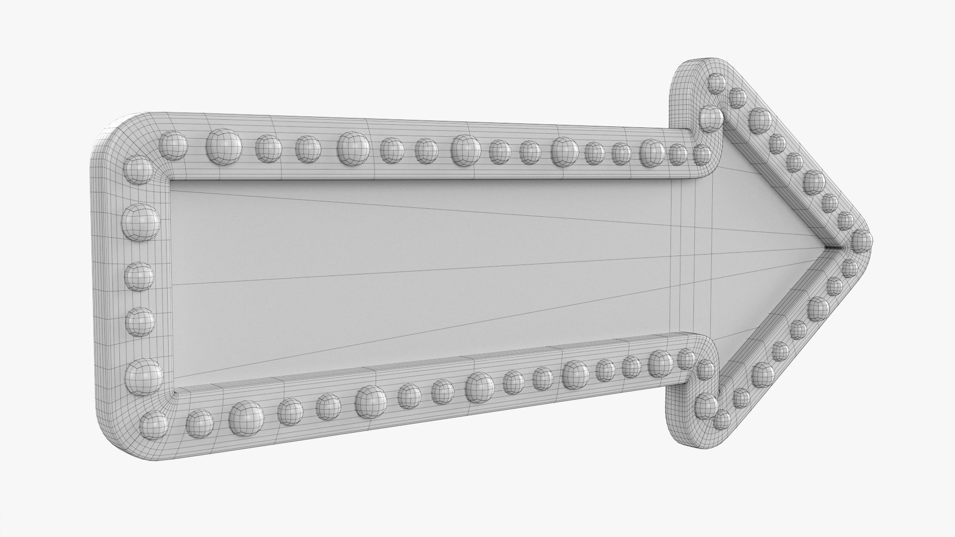 Retro light frame set 3D model_8