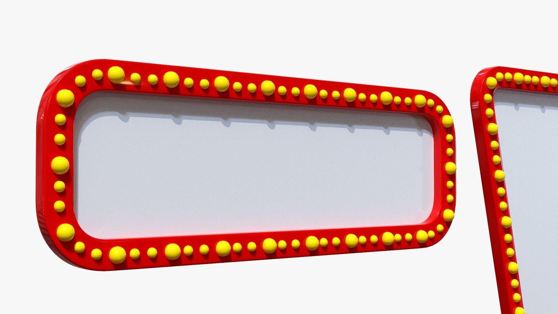 Retro light frame set 3D model_4