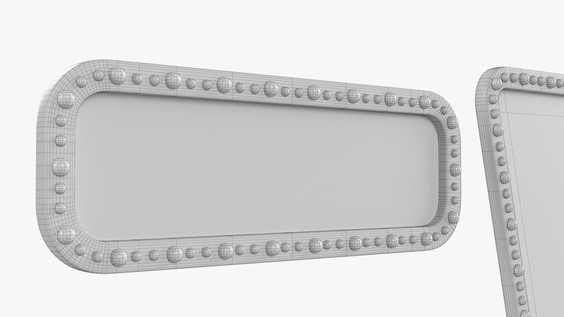 Retro light frame set 3D model_9