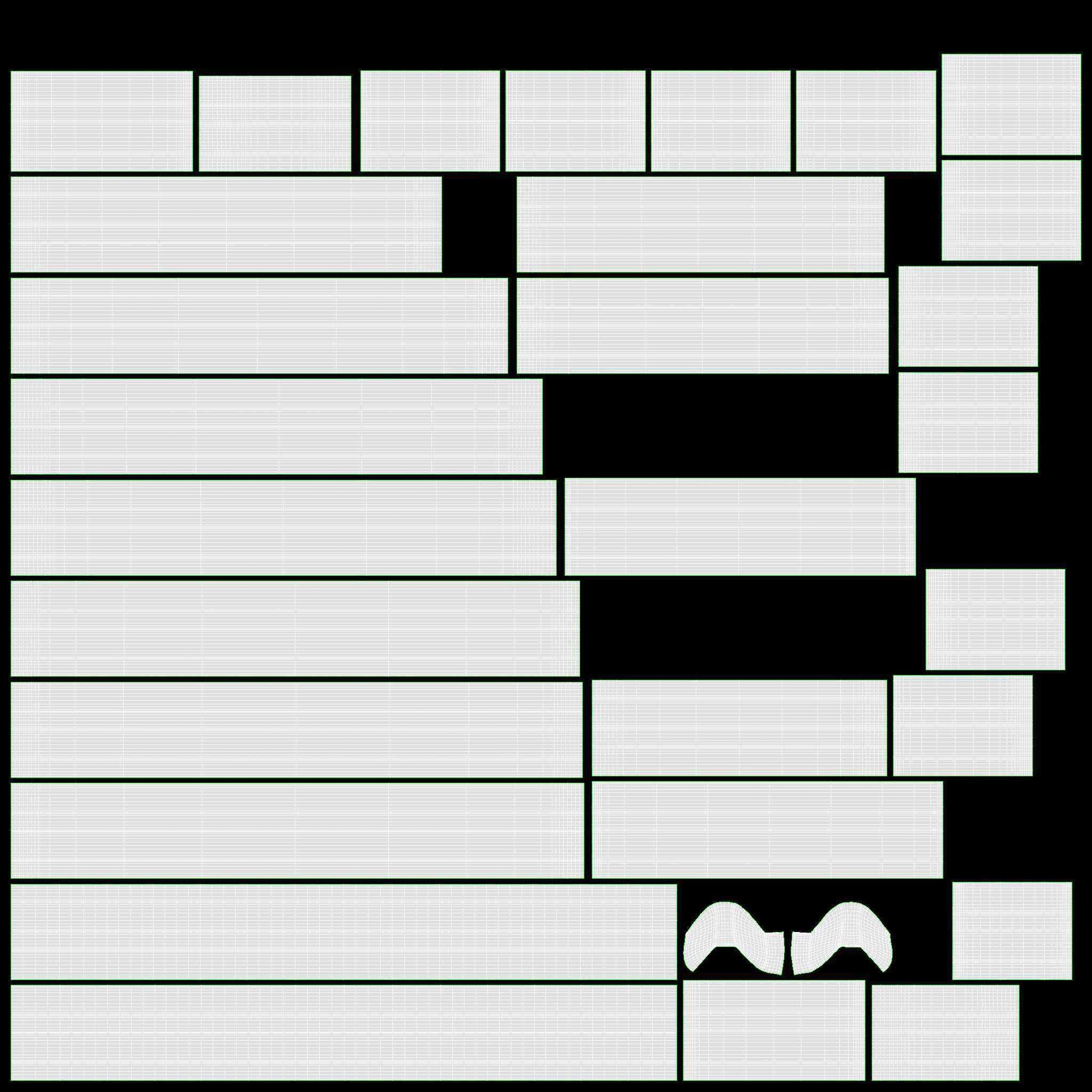 Retro light frame set 3D model_13