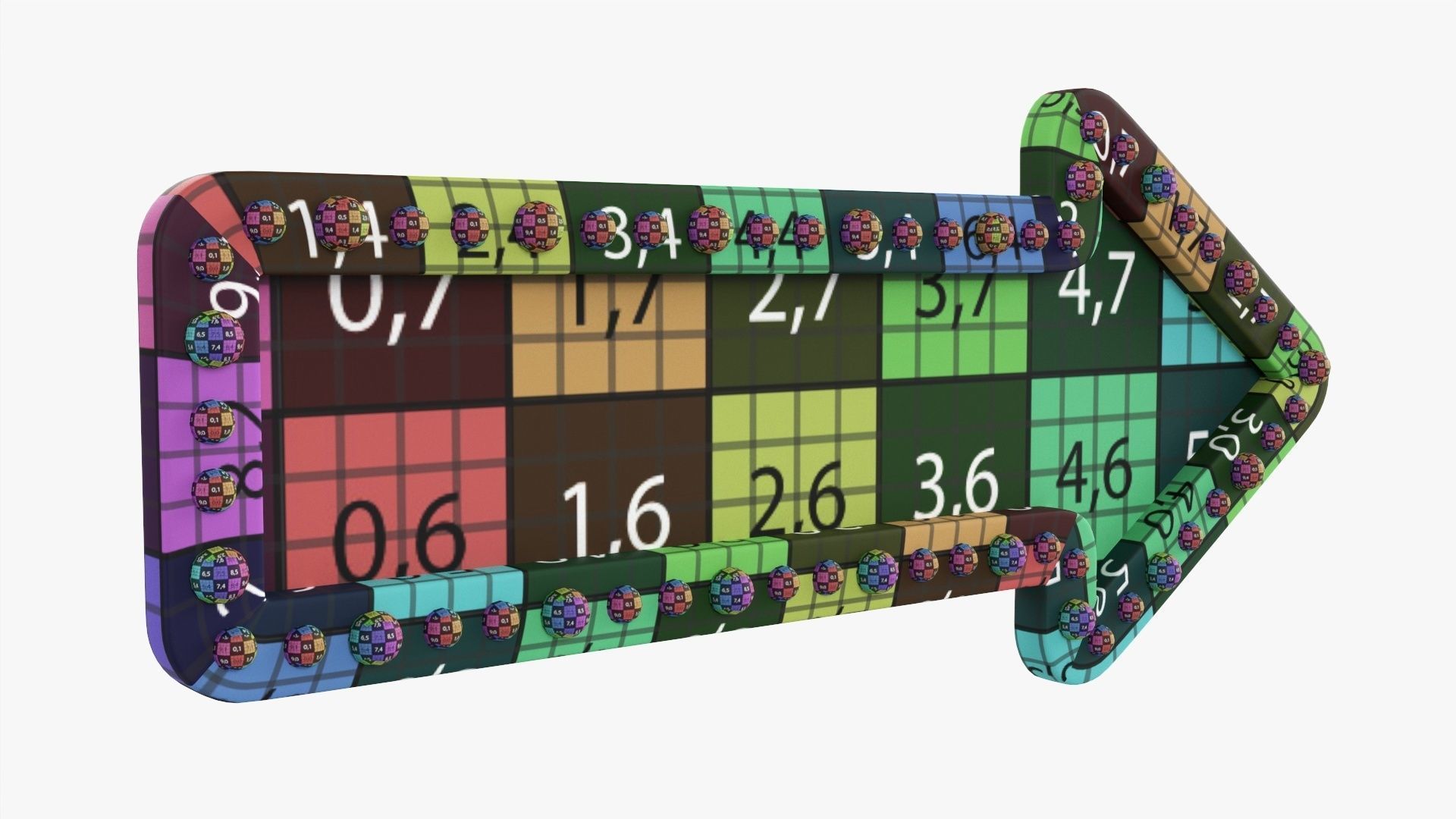 Retro light frame set 3D model_11