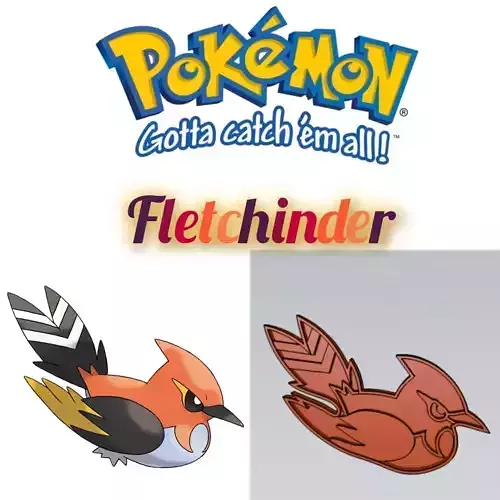 Amazing Pokemon Fletchinder Cookie Cutter Stamp Cake Decorating 