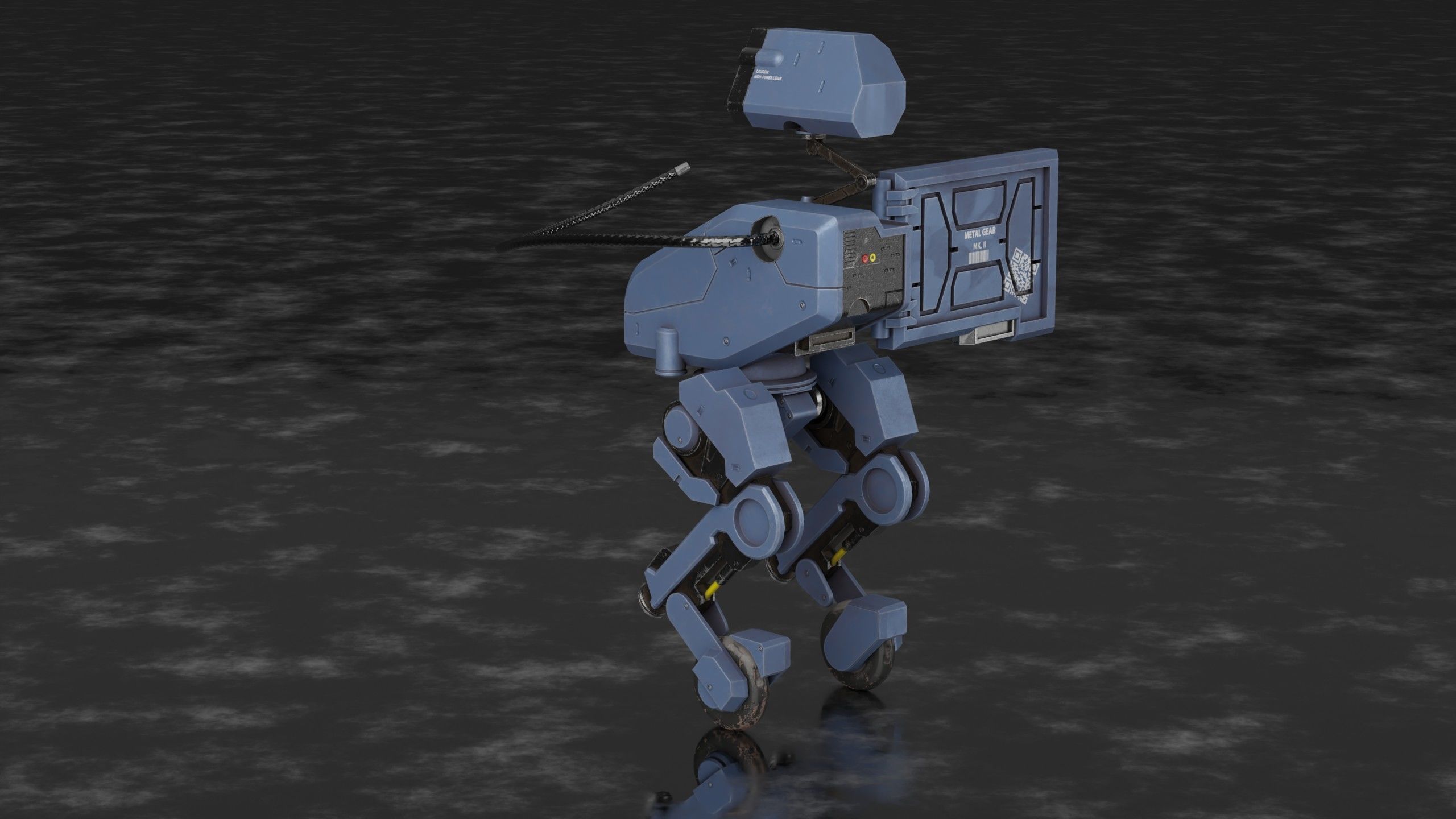Metal Gear Mk 2 Low-poly 3D model_9