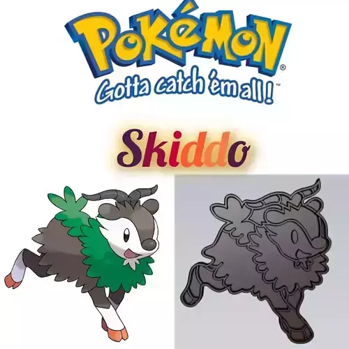 Amazing Pokemon Skiddo Cookie Cutter Stamp Cake Decorating 
