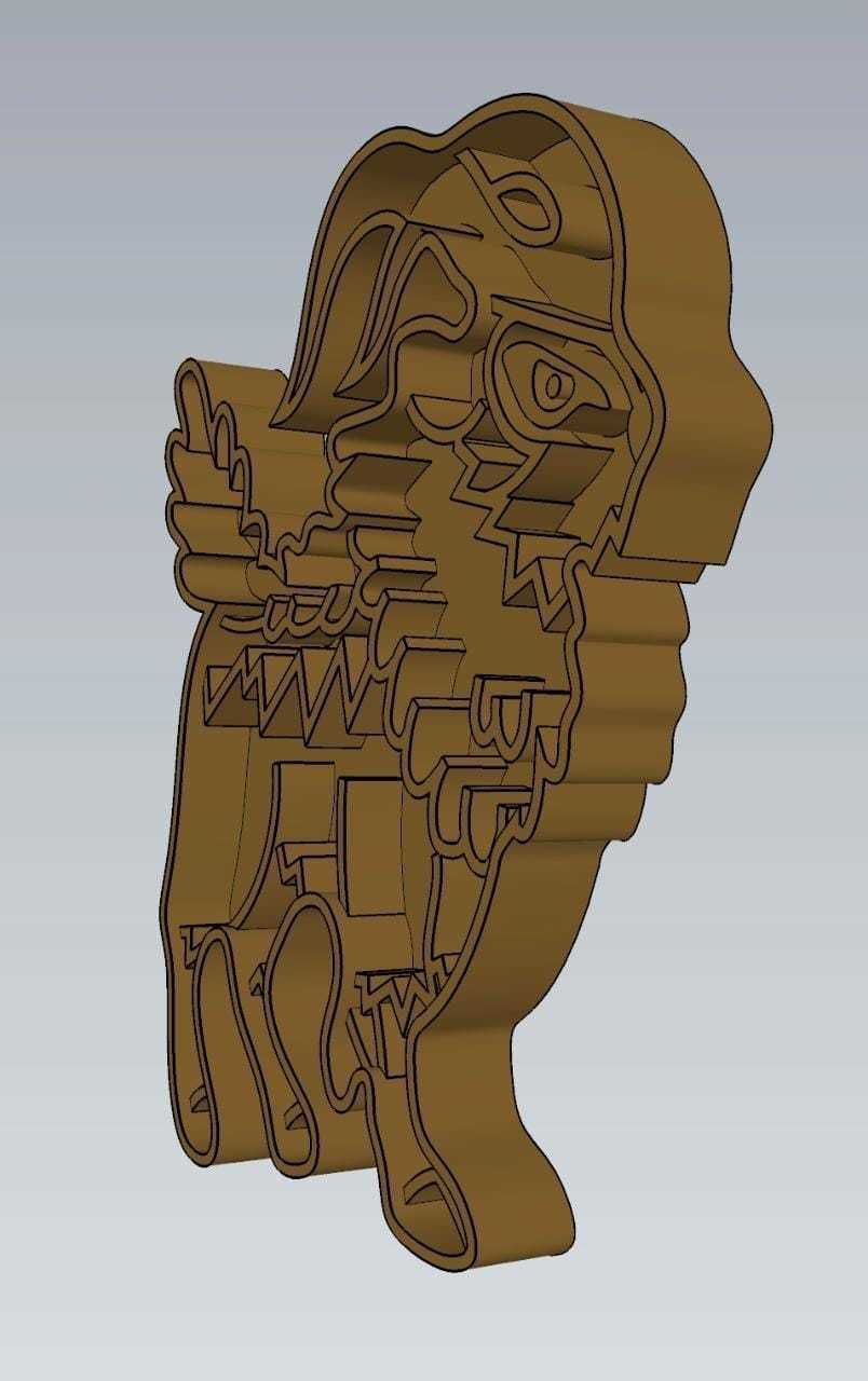 Amazing Pokemon Gogoat Cookie Cutter Stamp Cake Decorating  3D model_3