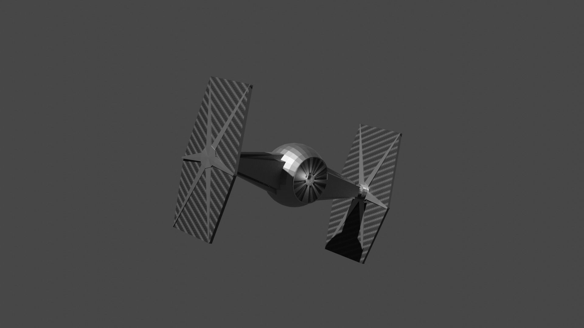 Low poly star wars ship Low-poly 3D model_2