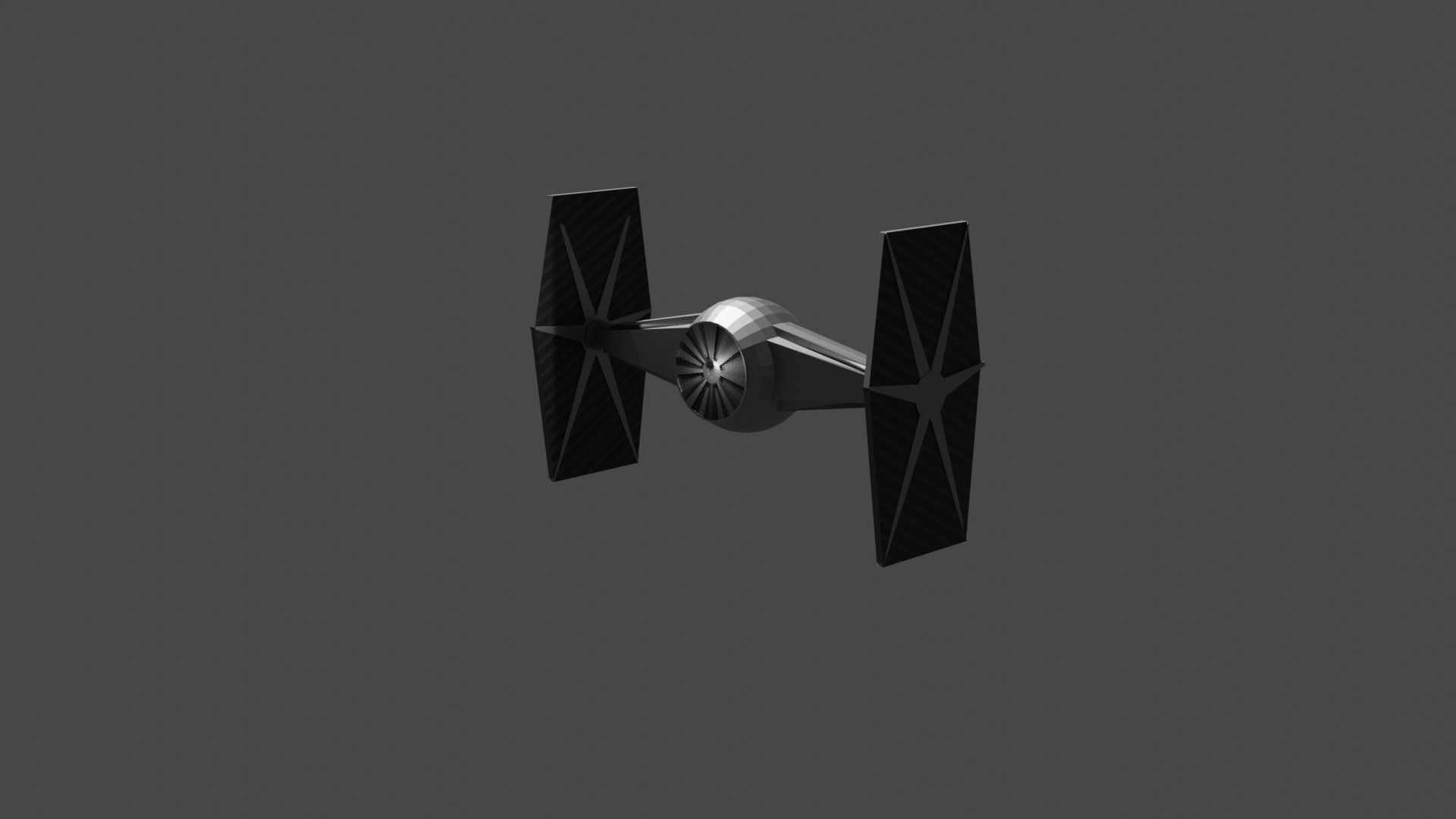 Low poly star wars ship Low-poly 3D model_1