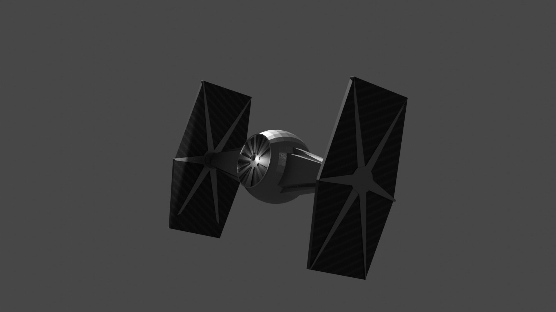 Low poly star wars ship Low-poly 3D model_3