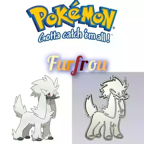 Amazing Pokemon Furfrou Cookie Cutter Stamp Cake Decorating 