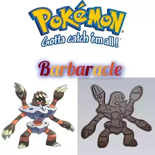 Amazing Pokemon Barbaracle Cookie Cutter Stamp Cake Decorating 