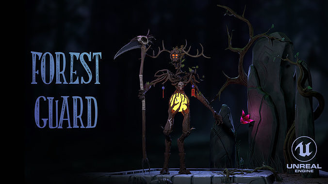 Forest Guardian Low-poly 3D model