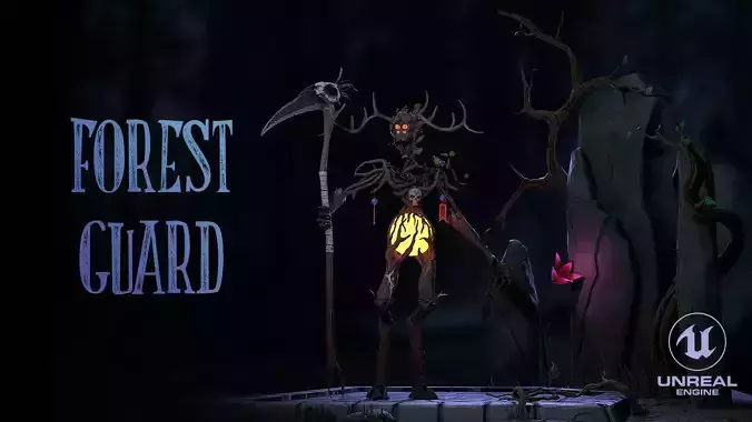 Forest Guardian Low-poly 3D model