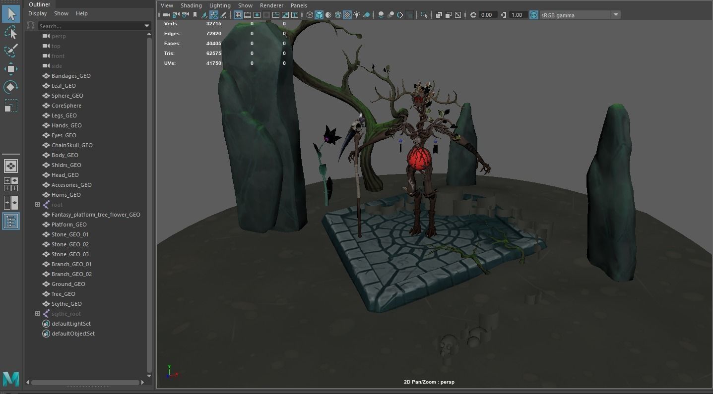 Forest Guardian Low-poly 3D model_7