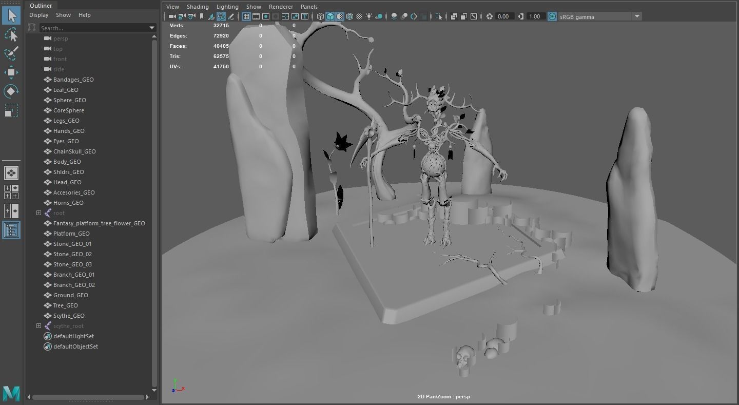 Forest Guardian Low-poly 3D model_5