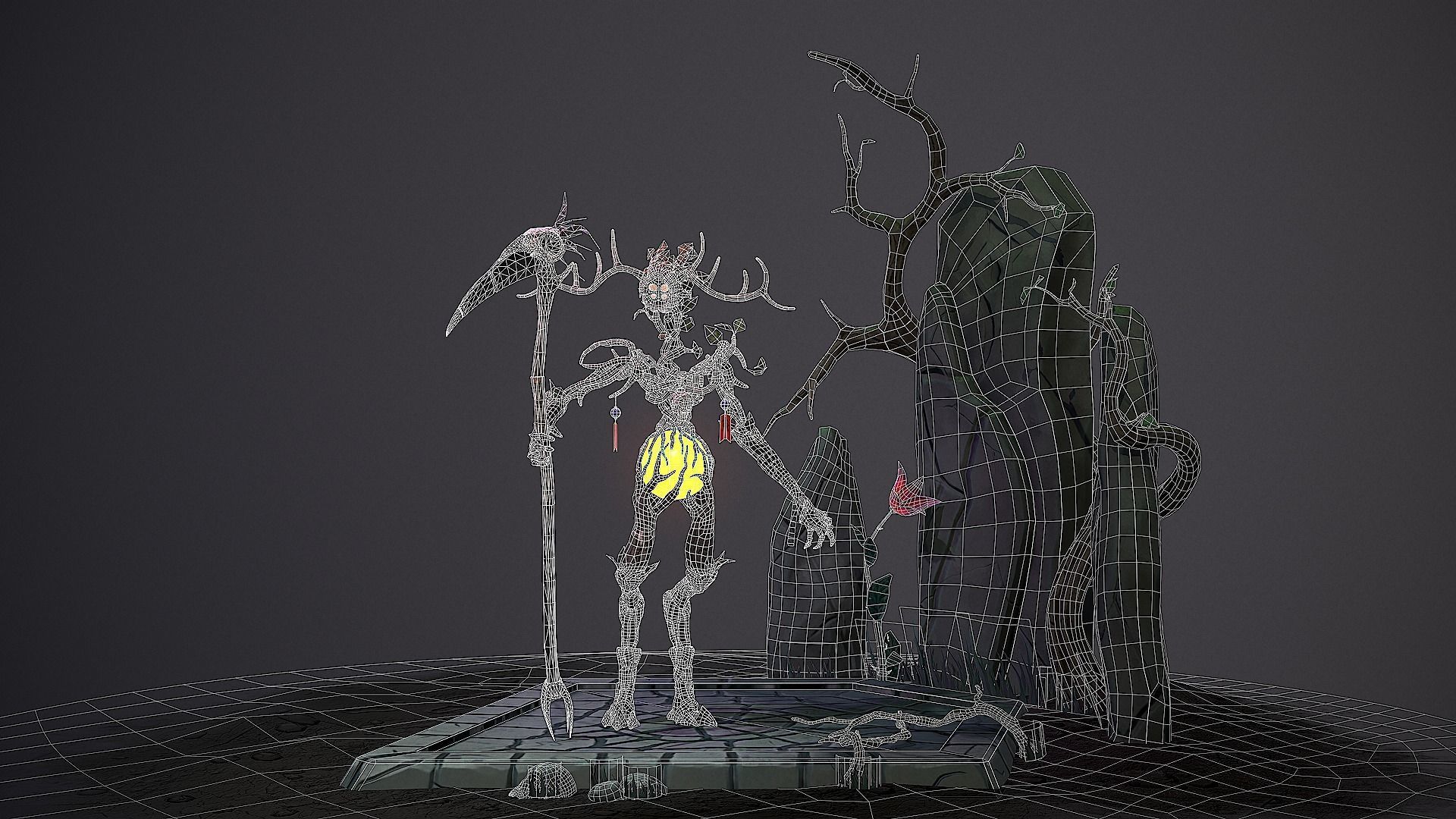 Forest Guardian Low-poly 3D model_10