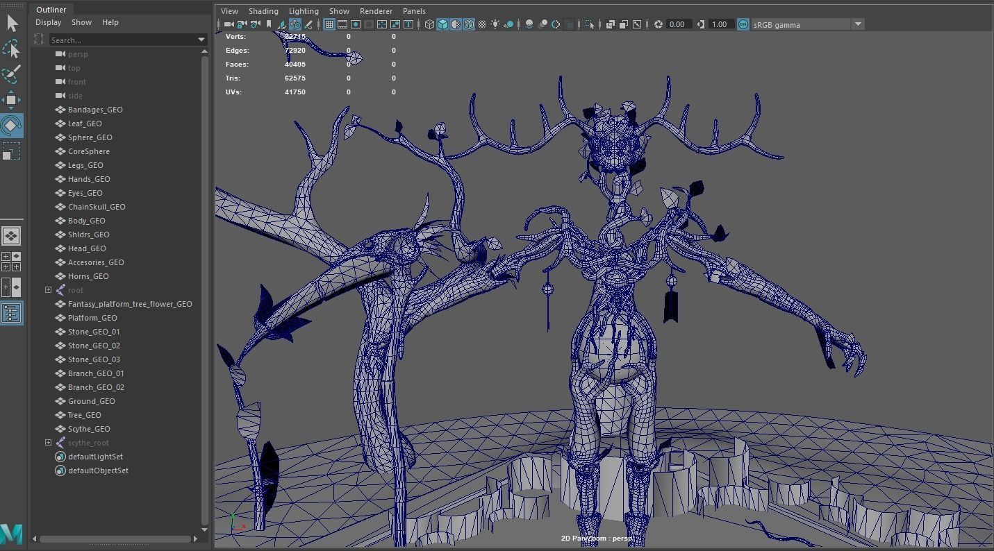 Forest Guardian Low-poly 3D model_6